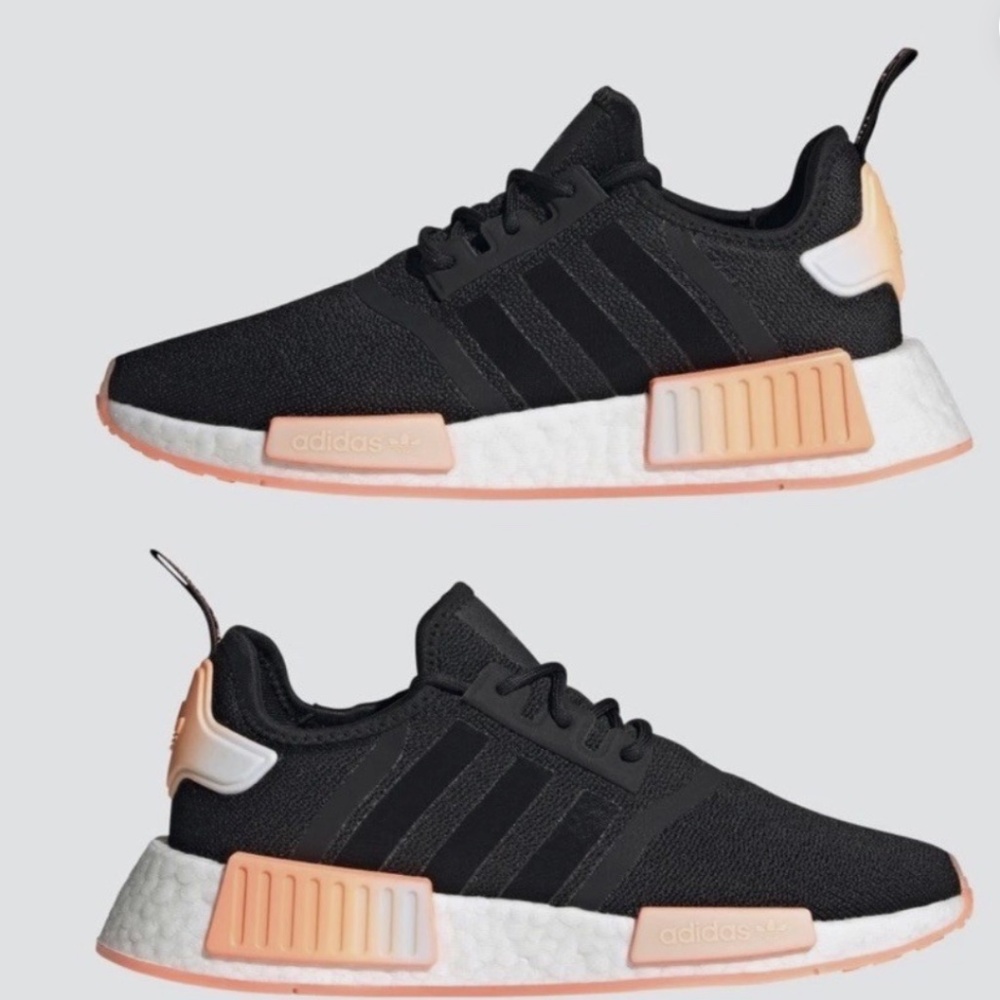 Adidas Women’s NMD R1 Black Orange Sneakers Sz 6.5 | NWT | In Box